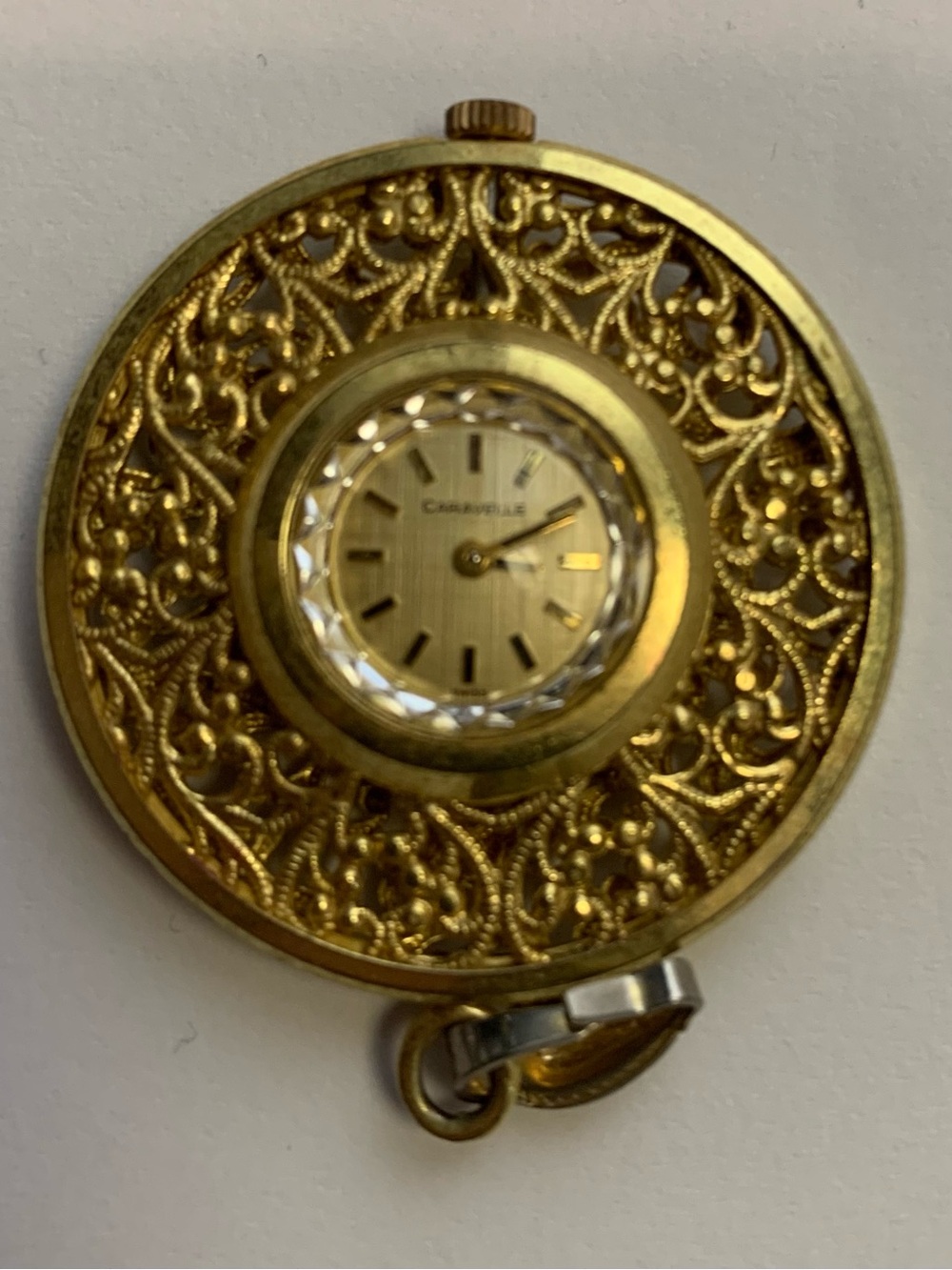 Vintage Caravelle Pendant Watch Working Great Condition